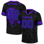 Custom Black Skull Fashion Purple Personalized Authentic Football Jersey FBJ02-bc0fbc0