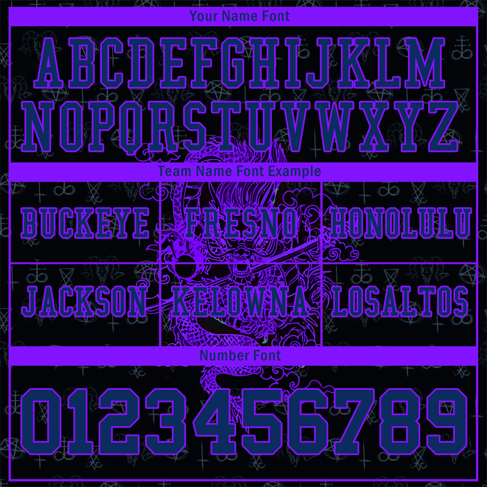 Custom Black Skull Fashion Purple Personalized Authentic Football Jersey FBJ02-bc0fbc0