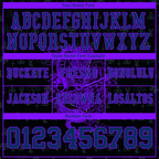 Custom Black Skull Fashion Purple Personalized Authentic Football Jersey FBJ02-bc0fbc0