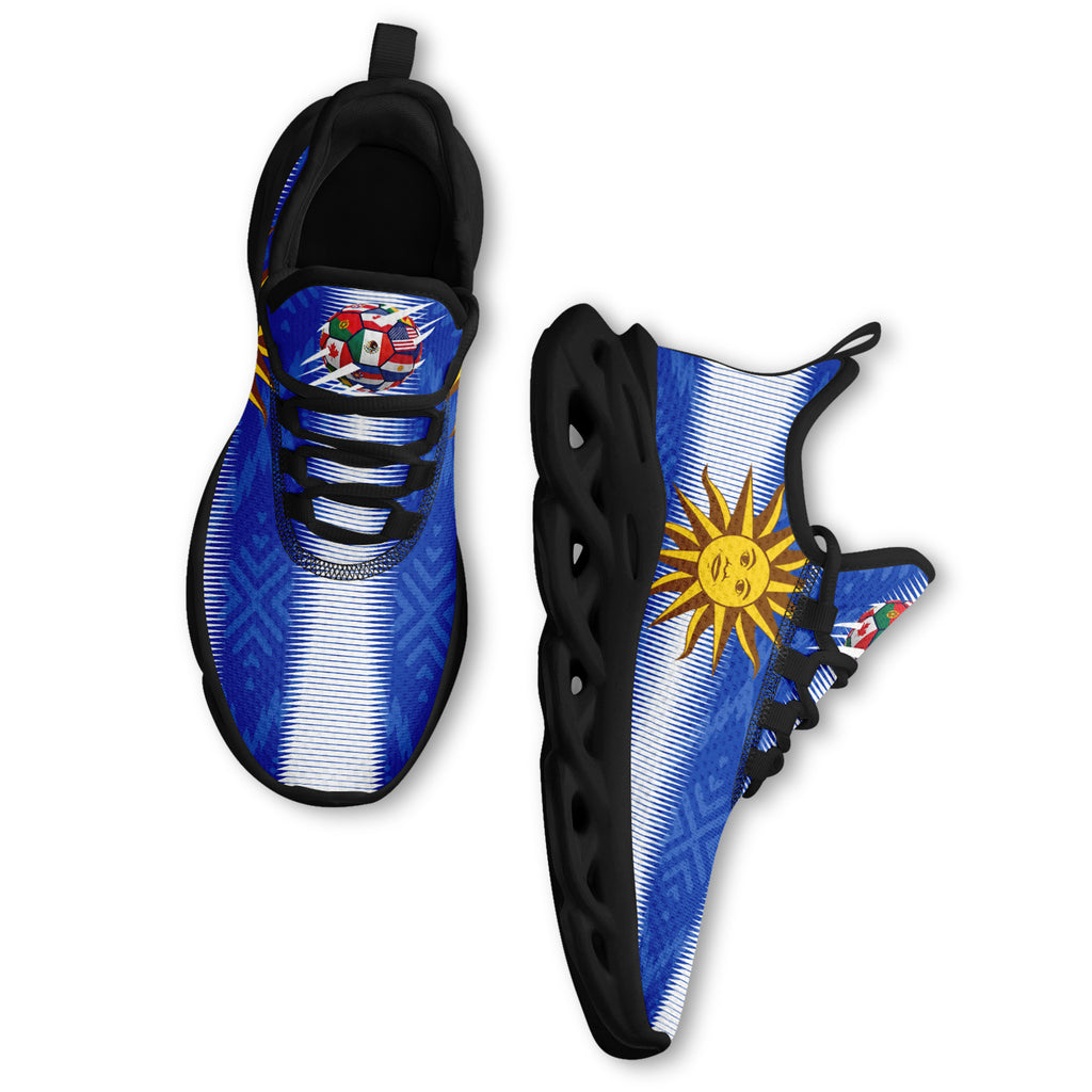 Custom Uruguay 2026 World Cup High Quality Soccer Stadium Version Jersey Sneakers Sports Shoes and Hat Combo Offer Personalized Team Name and Logo ZH-F025152-1