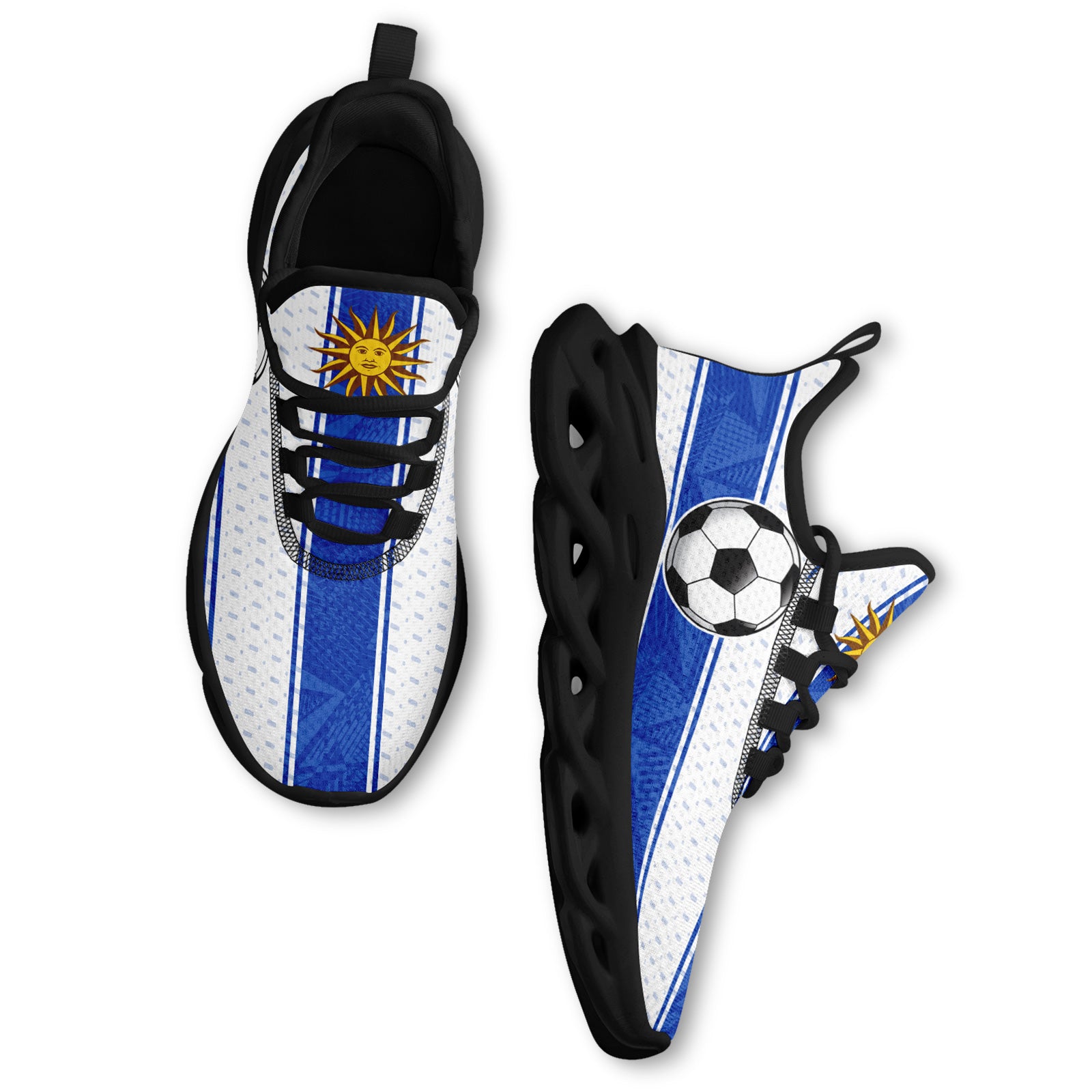 Custom Uruguay 2026 World Cup High Quality Soccer Stadium Version Jersey Sneakers Sports Shoes and Hat Combo Offer Personalized Team Name and Logo ZH-F025152-3