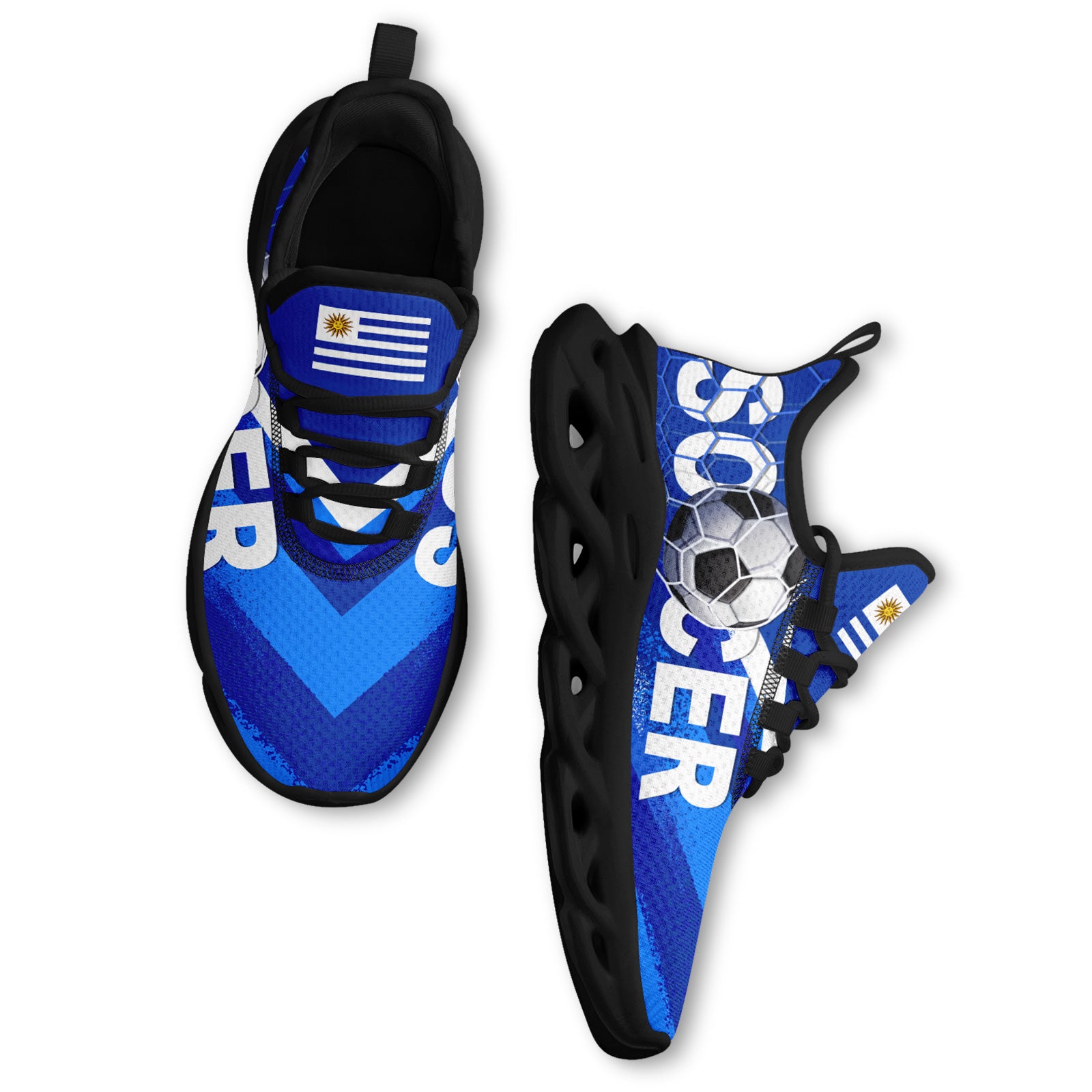 Custom Uruguay 2026 World Cup High Quality Soccer Stadium Version Jersey Sneakers Sports Shoes and Hat Combo Offer Personalized Team Name and Logo ZH-F025152-5