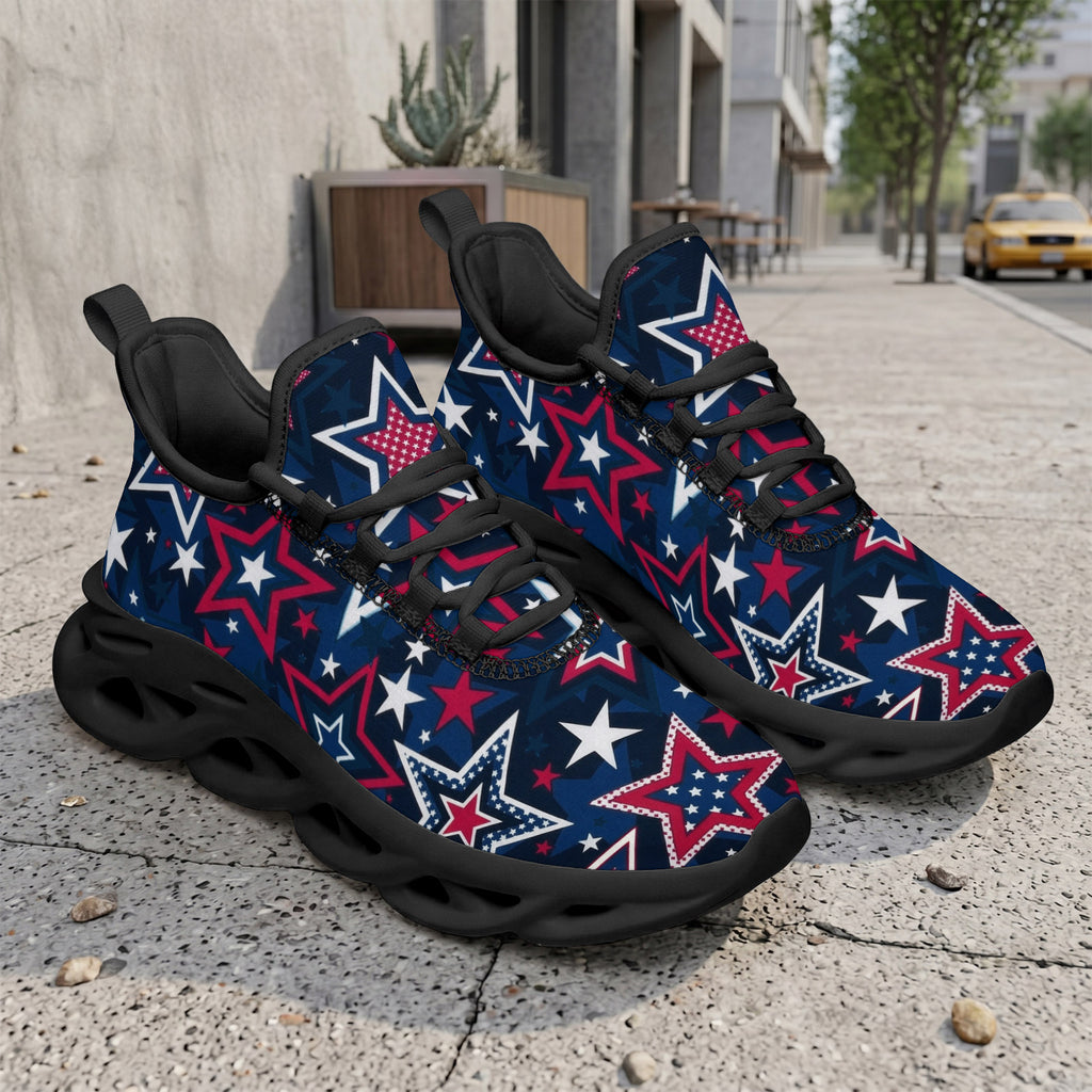 Custom United States 2026 World Cup Sneakers DIY Country Flag Running Shoes Lightweight Sport Shoes Gift for Football Fans Personalized Team Name and Logo FN003-F009144-10