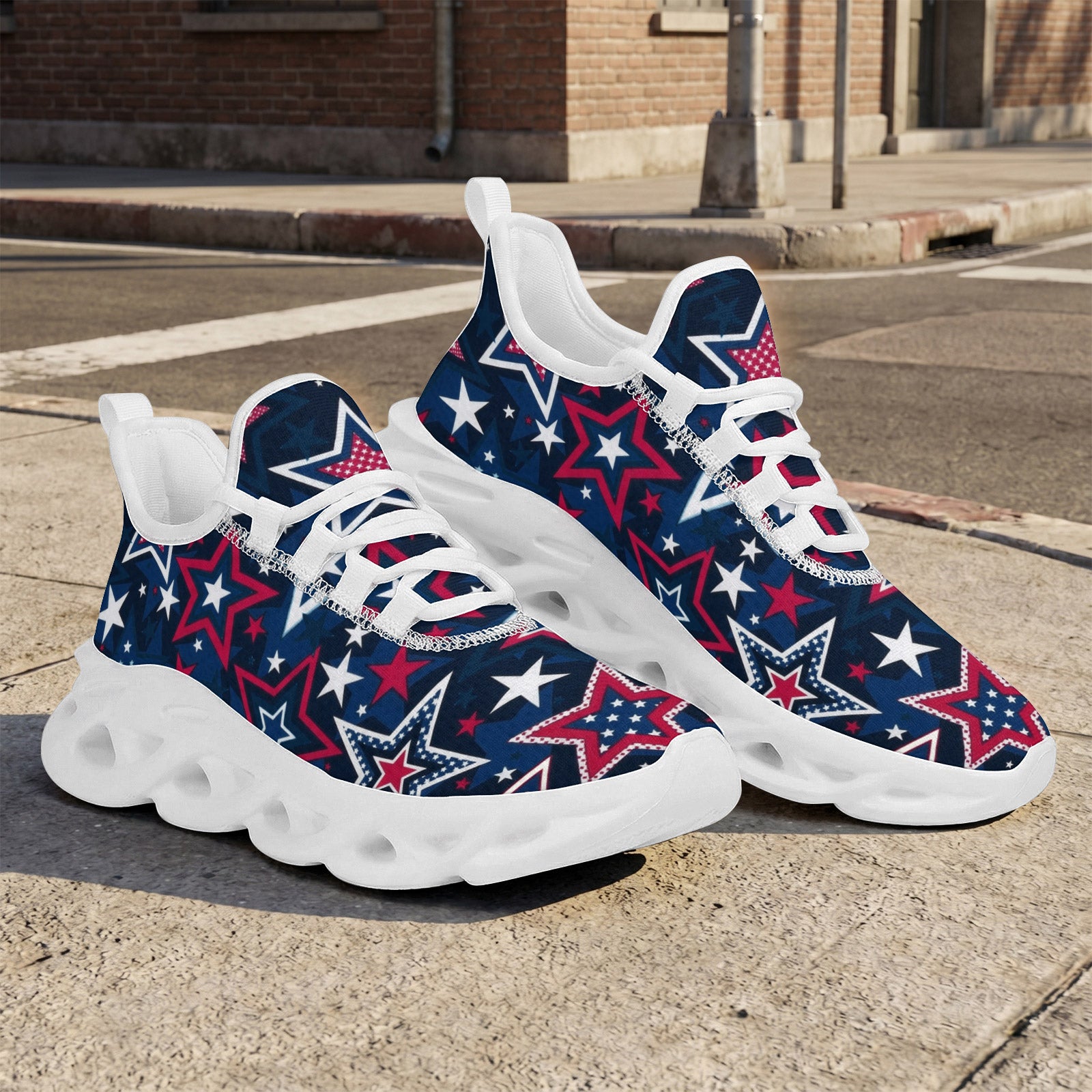 Custom United States 2026 World Cup Sneakers DIY Country Flag Running Shoes Lightweight Sport Shoes Gift for Football Fans Personalized Team Name and Logo FN003-F009144-10