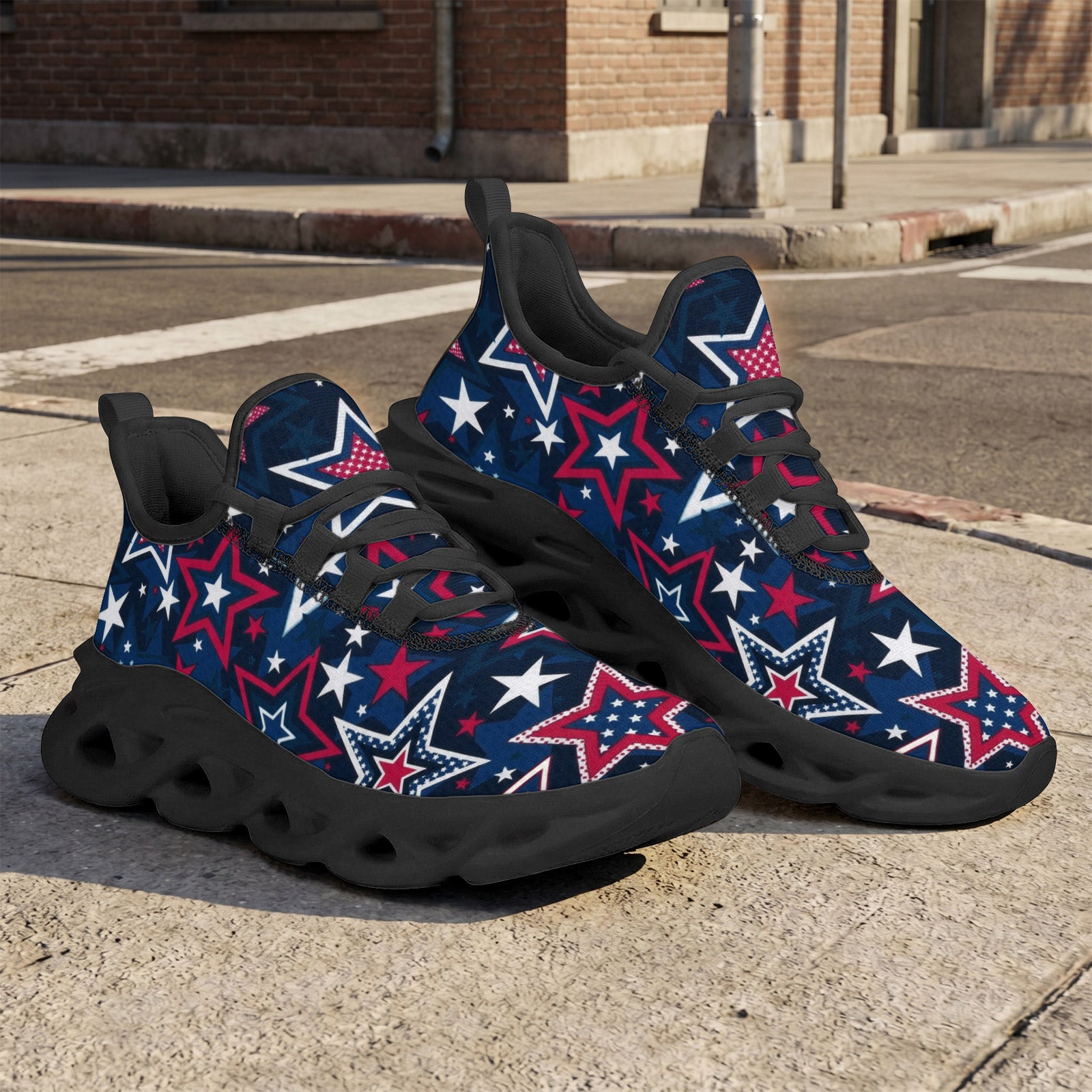Custom United States 2026 World Cup Sneakers DIY Country Flag Running Shoes Lightweight Sport Shoes Gift for Football Fans Personalized Team Name and Logo FN003-F009144-10