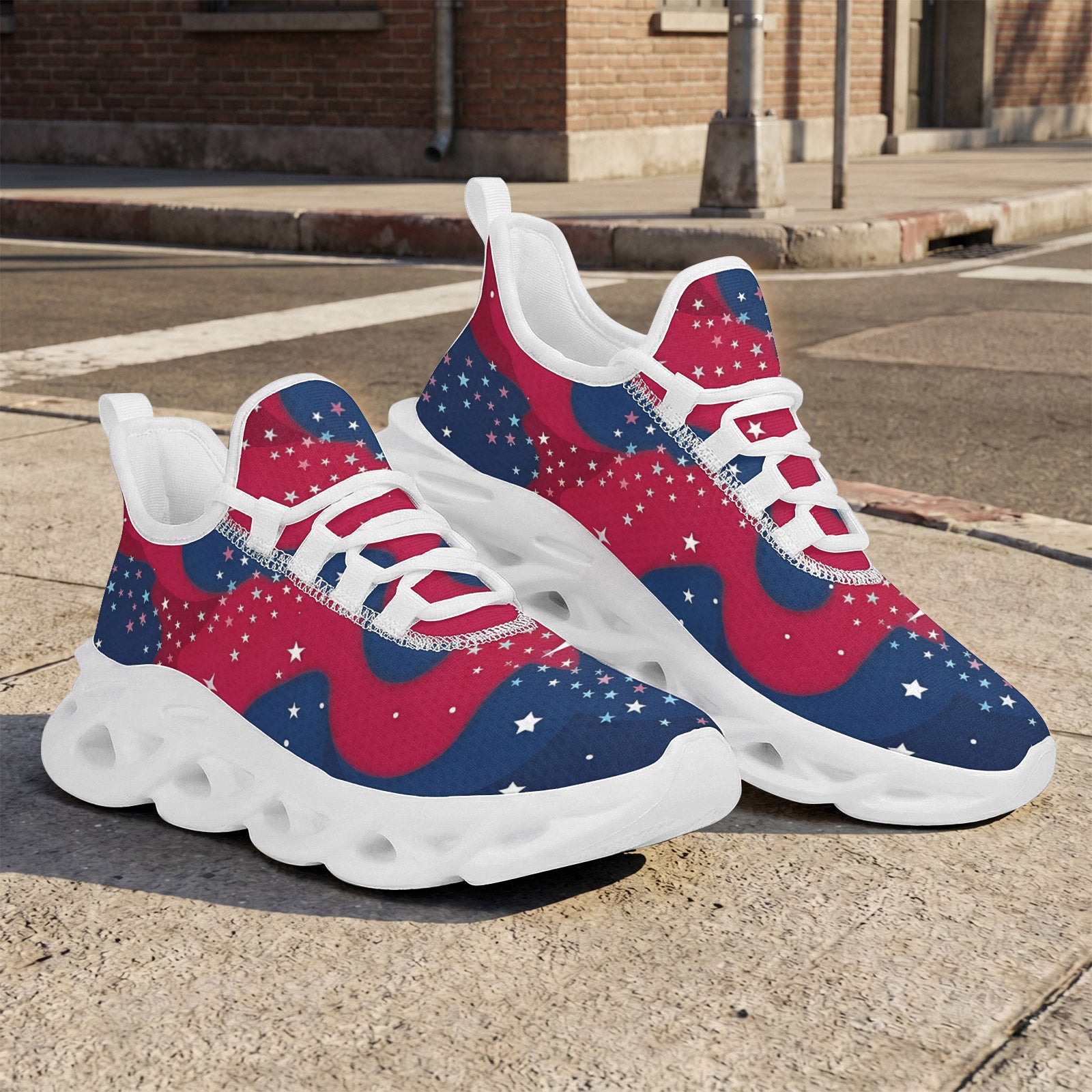 Custom United States 2026 World Cup Sneakers DIY Country Flag Running Shoes Lightweight Sport Shoes Gift for Football Fans Personalized Team Name and Logo FN003-F009144-11