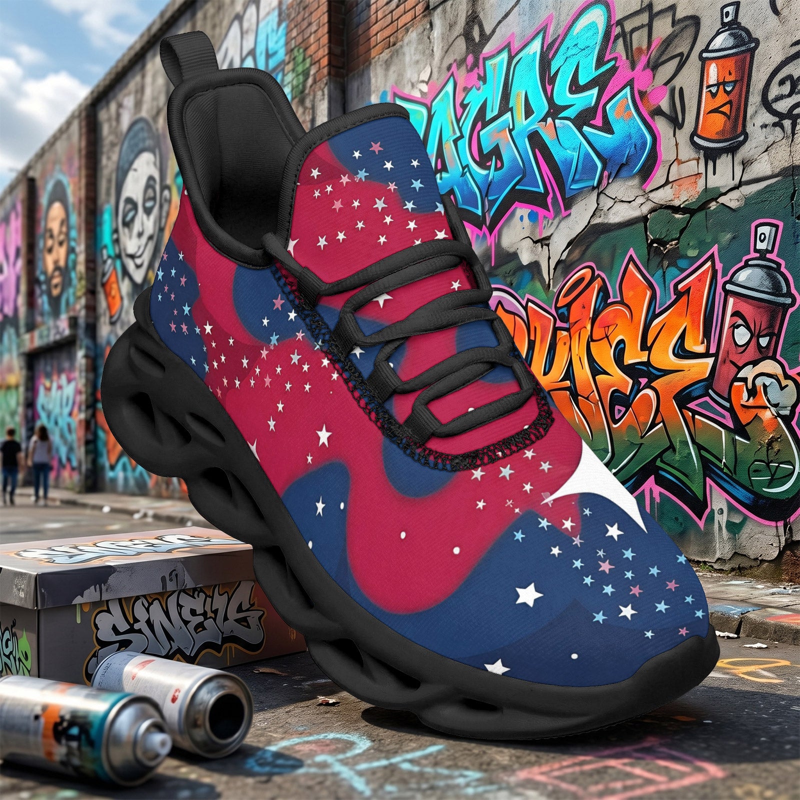 Custom United States 2026 World Cup Sneakers DIY Country Flag Running Shoes Lightweight Sport Shoes Gift for Football Fans Personalized Team Name and Logo FN003-F009144-11