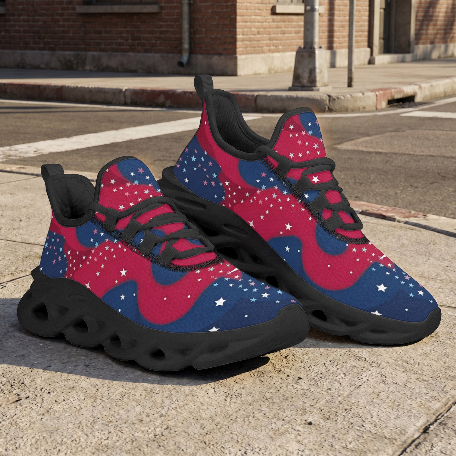 Custom United States 2026 World Cup Sneakers DIY Country Flag Running Shoes Lightweight Sport Shoes Gift for Football Fans Personalized Team Name and Logo FN003-F009144-11