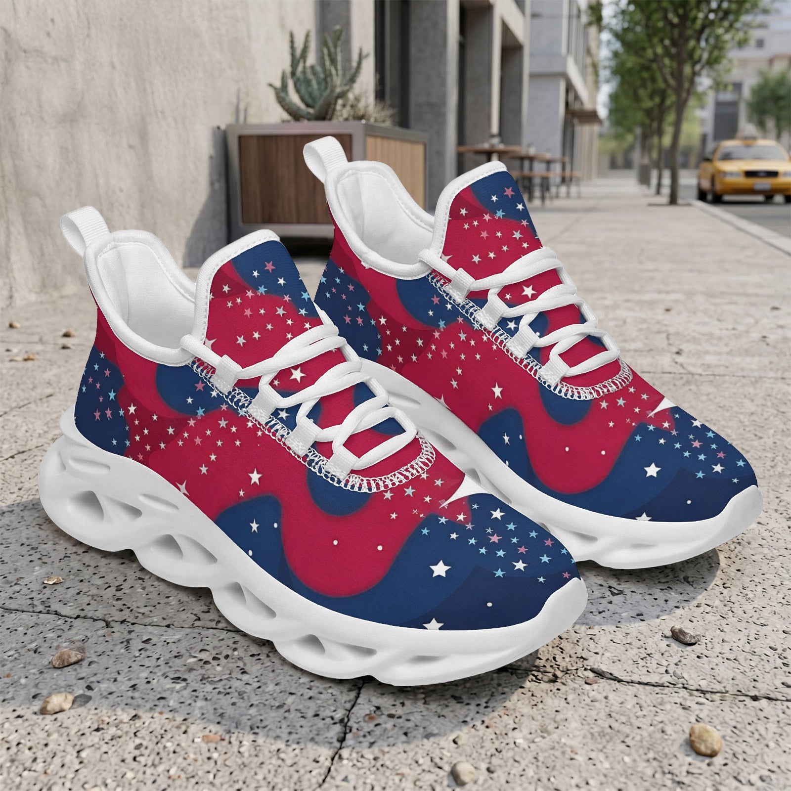 Custom United States 2026 World Cup Sneakers DIY Country Flag Running Shoes Lightweight Sport Shoes Gift for Football Fans Personalized Team Name and Logo FN003-F009144-11
