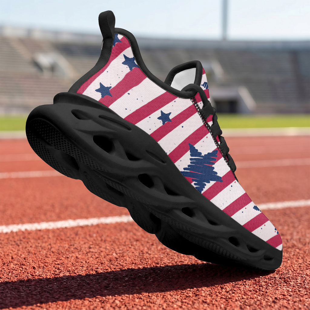 Custom United States 2026 World Cup Sneakers DIY Country Flag Running Shoes Lightweight Sport Shoes Gift for Football Fans Personalized Team Name and Logo FN003-F009144-12