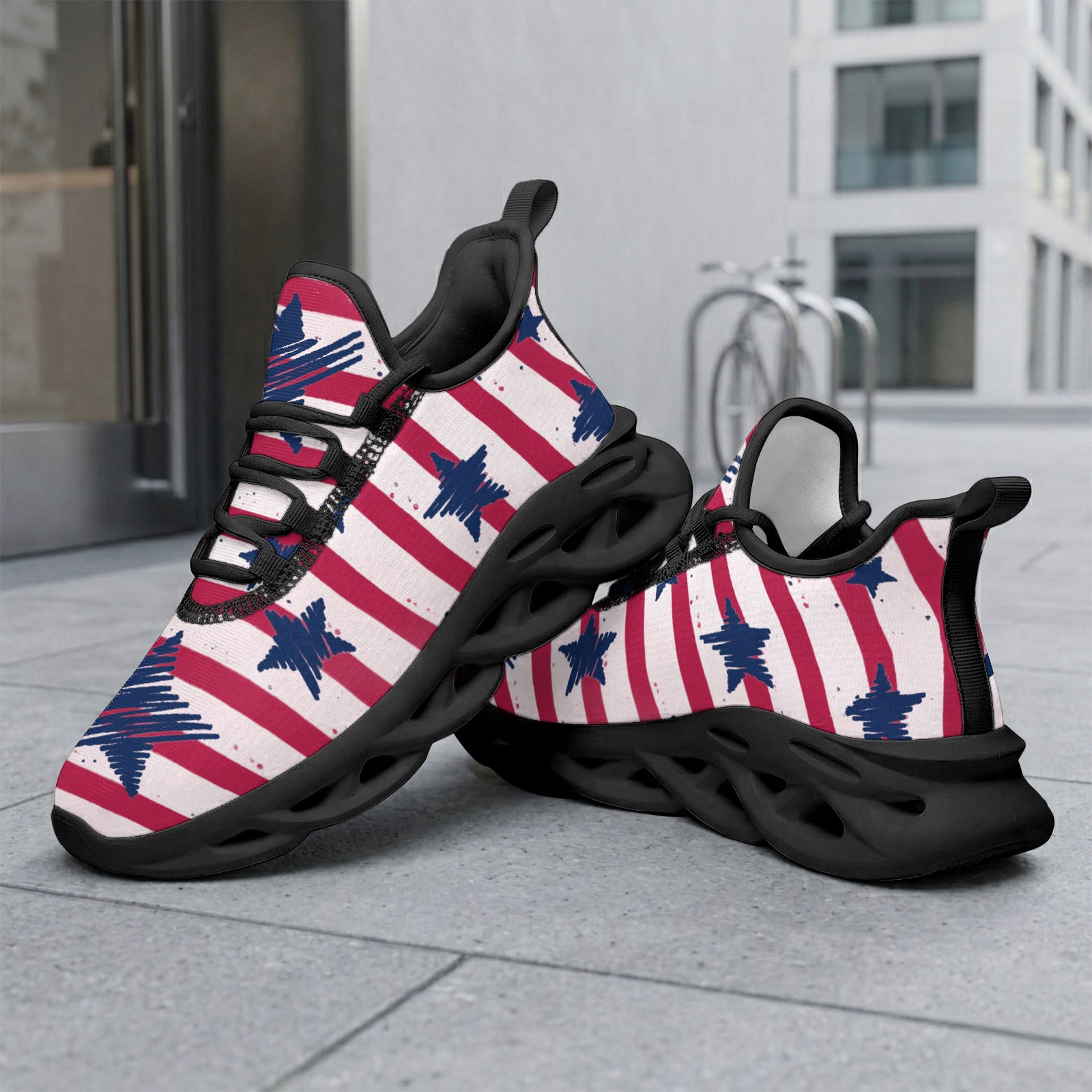 Custom United States 2026 World Cup Sneakers DIY Country Flag Running Shoes Lightweight Sport Shoes Gift for Football Fans Personalized Team Name and Logo FN003-F009144-12