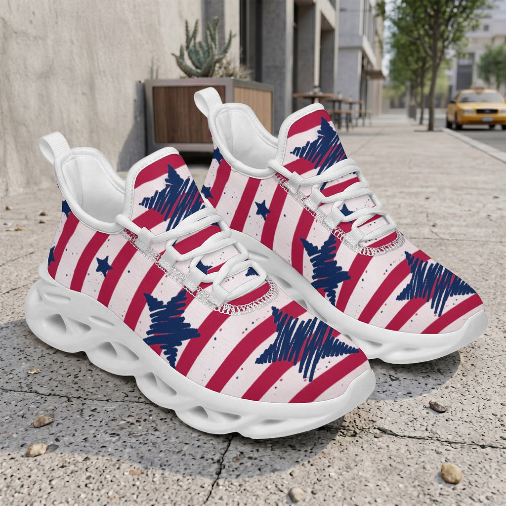 Custom United States 2026 World Cup Sneakers DIY Country Flag Running Shoes Lightweight Sport Shoes Gift for Football Fans Personalized Team Name and Logo FN003-F009144-12