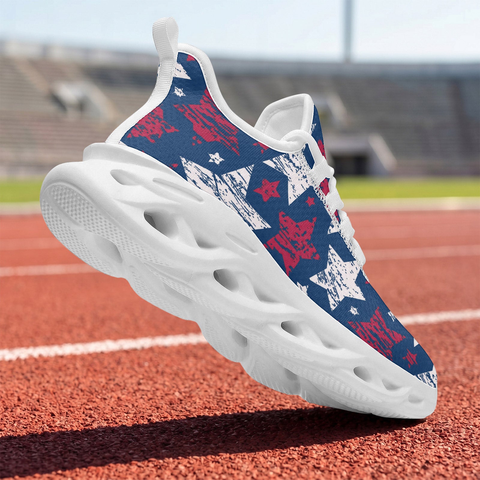 Custom United States 2026 World Cup Sneakers DIY Country Flag Running Shoes Lightweight Sport Shoes Gift for Football Fans Personalized Team Name and Logo FN003-F009144-13