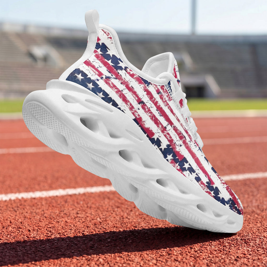 Custom United States 2026 World Cup Sneakers DIY Country Flag Running Shoes Lightweight Sport Shoes Gift for Football Fans Personalized Team Name and Logo FN003-F009144-14