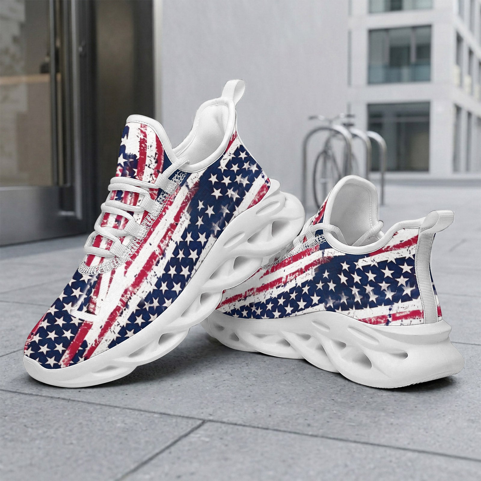 Custom United States 2026 World Cup Sneakers DIY Country Flag Running Shoes Lightweight Sport Shoes Gift for Football Fans Personalized Team Name and Logo FN003-F009144-14