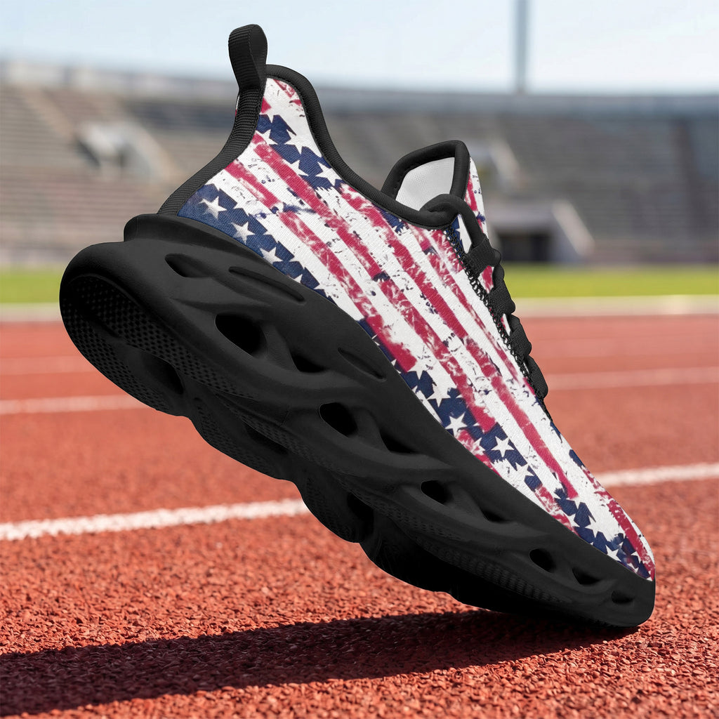 Custom United States 2026 World Cup Sneakers DIY Country Flag Running Shoes Lightweight Sport Shoes Gift for Football Fans Personalized Team Name and Logo FN003-F009144-14