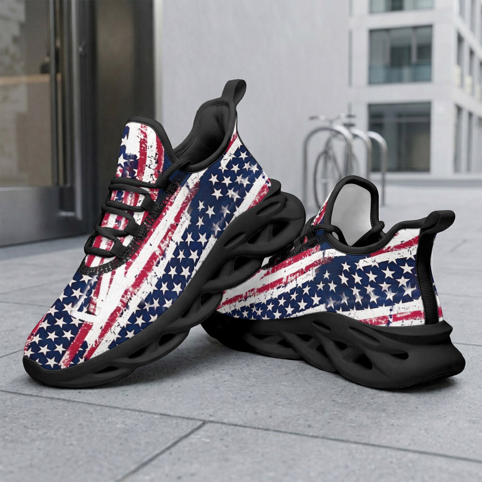 Custom United States 2026 World Cup Sneakers DIY Country Flag Running Shoes Lightweight Sport Shoes Gift for Football Fans Personalized Team Name and Logo FN003-F009144-14