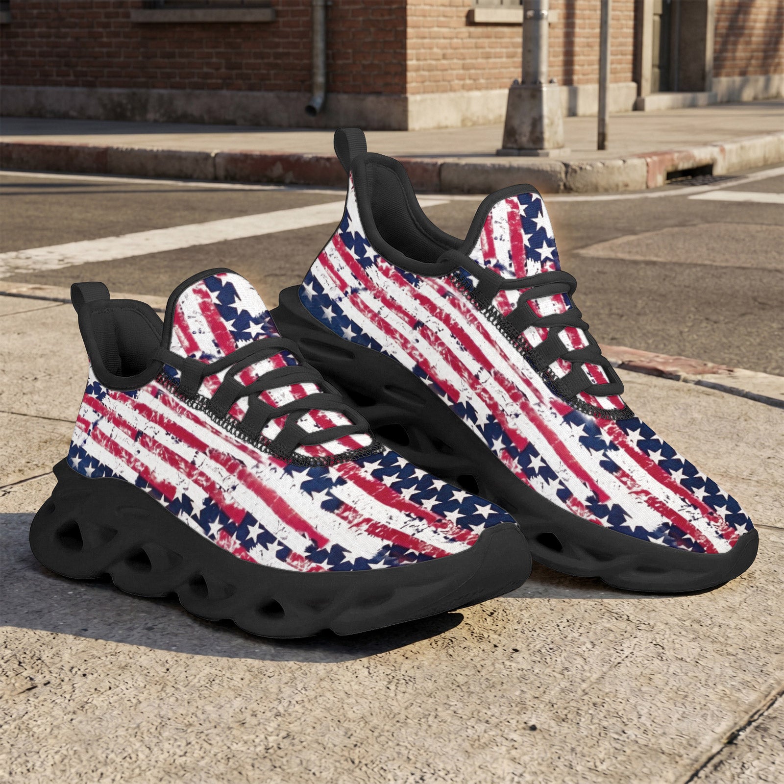 Custom United States 2026 World Cup Sneakers DIY Country Flag Running Shoes Lightweight Sport Shoes Gift for Football Fans Personalized Team Name and Logo FN003-F009144-14