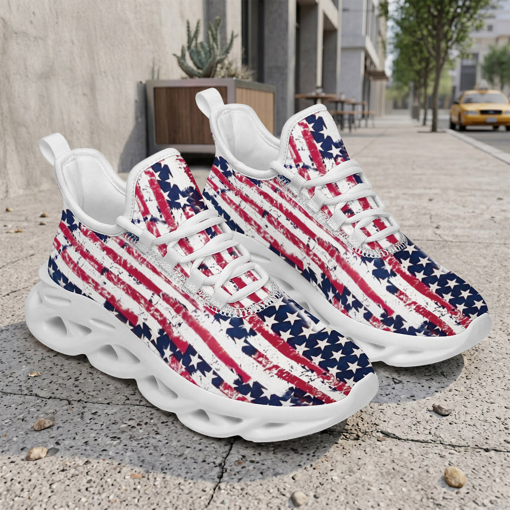 Custom United States 2026 World Cup Sneakers DIY Country Flag Running Shoes Lightweight Sport Shoes Gift for Football Fans Personalized Team Name and Logo FN003-F009144-14