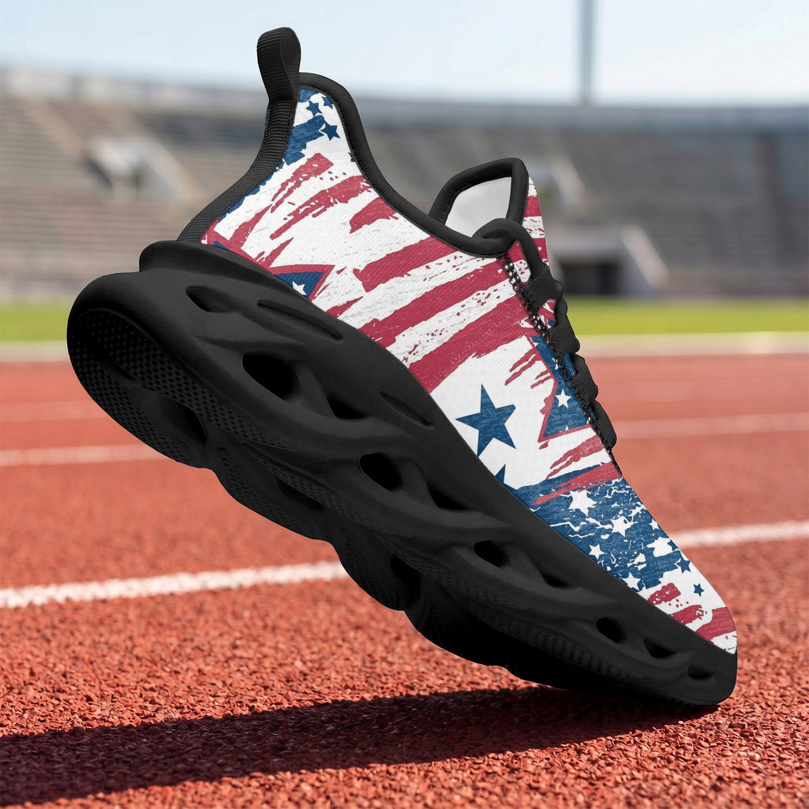 Custom United States 2026 World Cup Sneakers DIY Country Flag Running Shoes Lightweight Sport Shoes Gift for Football Fans Personalized Team Name and Logo FN003-F009144-15