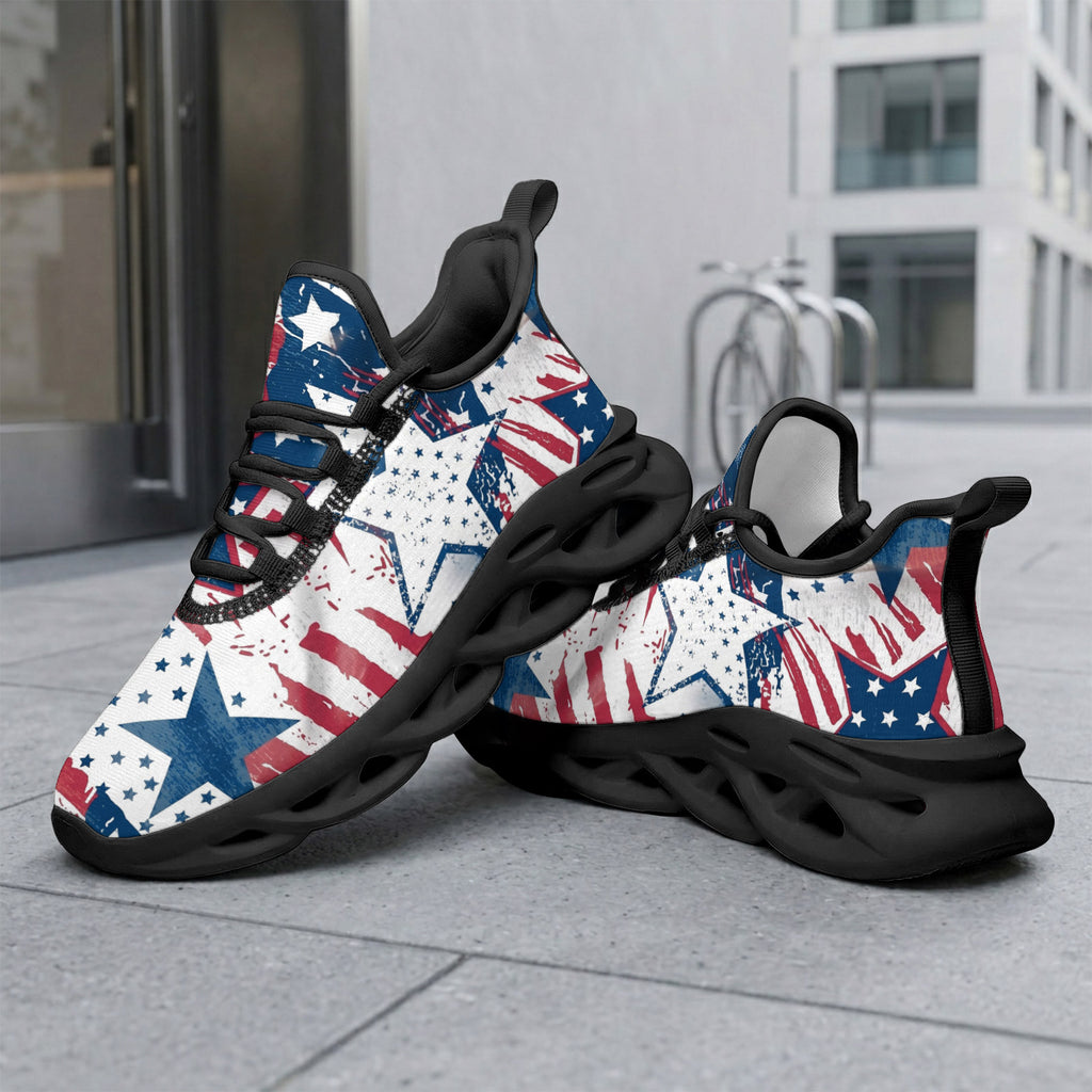Custom United States 2026 World Cup Sneakers DIY Country Flag Running Shoes Lightweight Sport Shoes Gift for Football Fans Personalized Team Name and Logo FN003-F009144-15