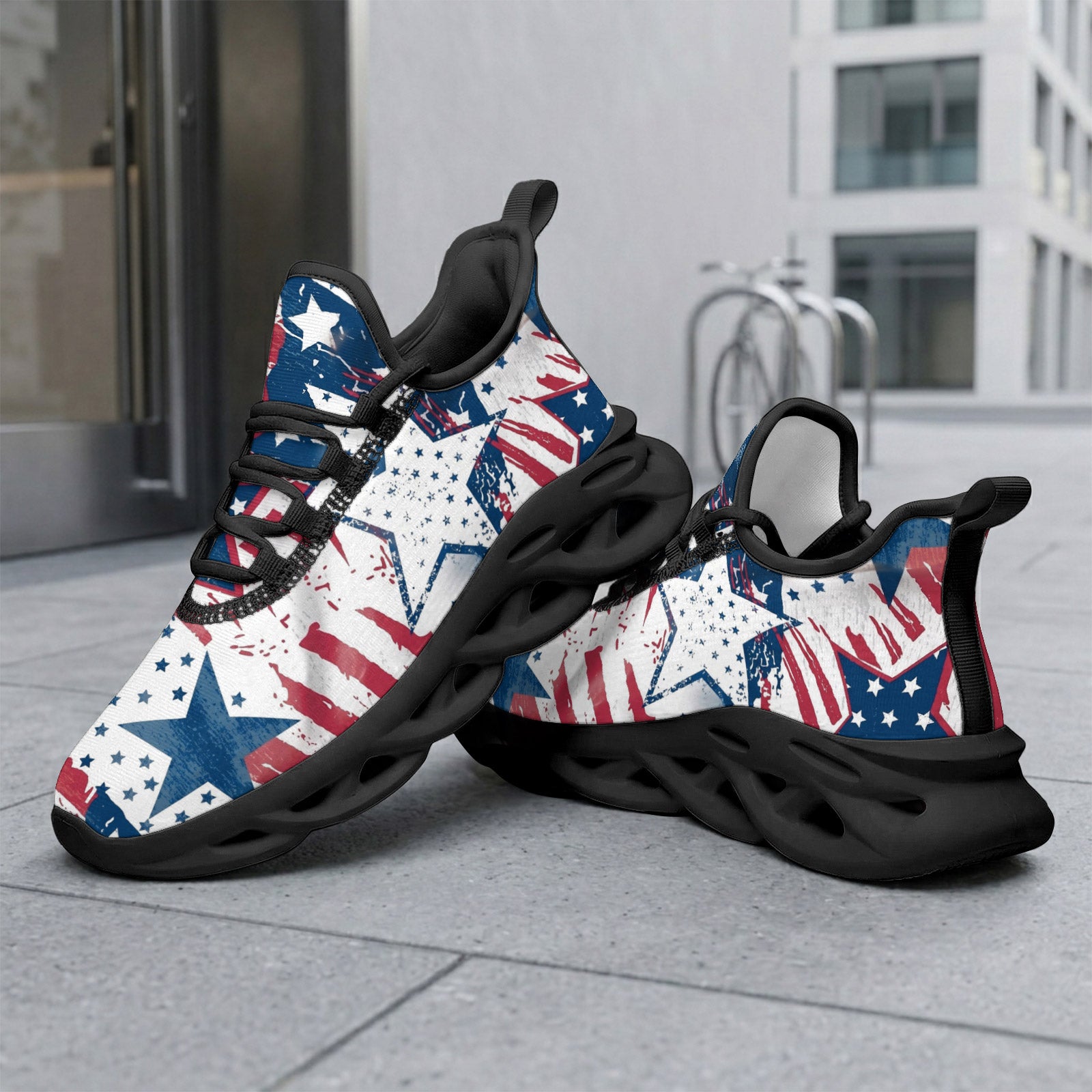 Custom United States 2026 World Cup Sneakers DIY Country Flag Running Shoes Lightweight Sport Shoes Gift for Football Fans Personalized Team Name and Logo FN003-F009144-15