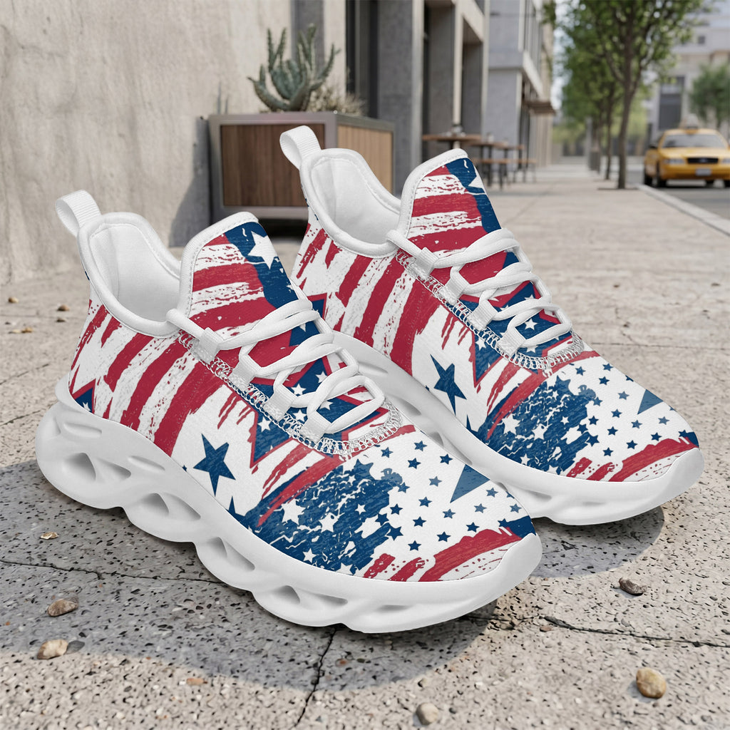 Custom United States 2026 World Cup Sneakers DIY Country Flag Running Shoes Lightweight Sport Shoes Gift for Football Fans Personalized Team Name and Logo FN003-F009144-15
