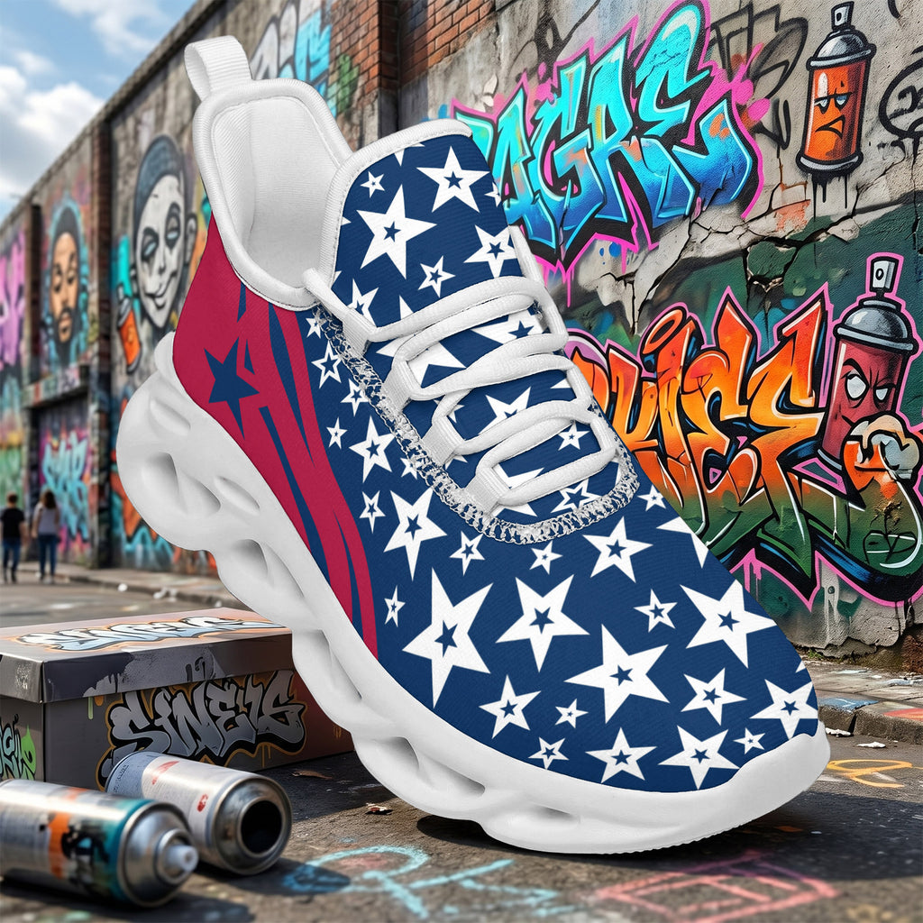 Custom United States 2026 World Cup Sneakers DIY Country Flag Running Shoes Lightweight Sport Shoes Gift for Football Fans Personalized Team Name and Logo FN003-F009144-1