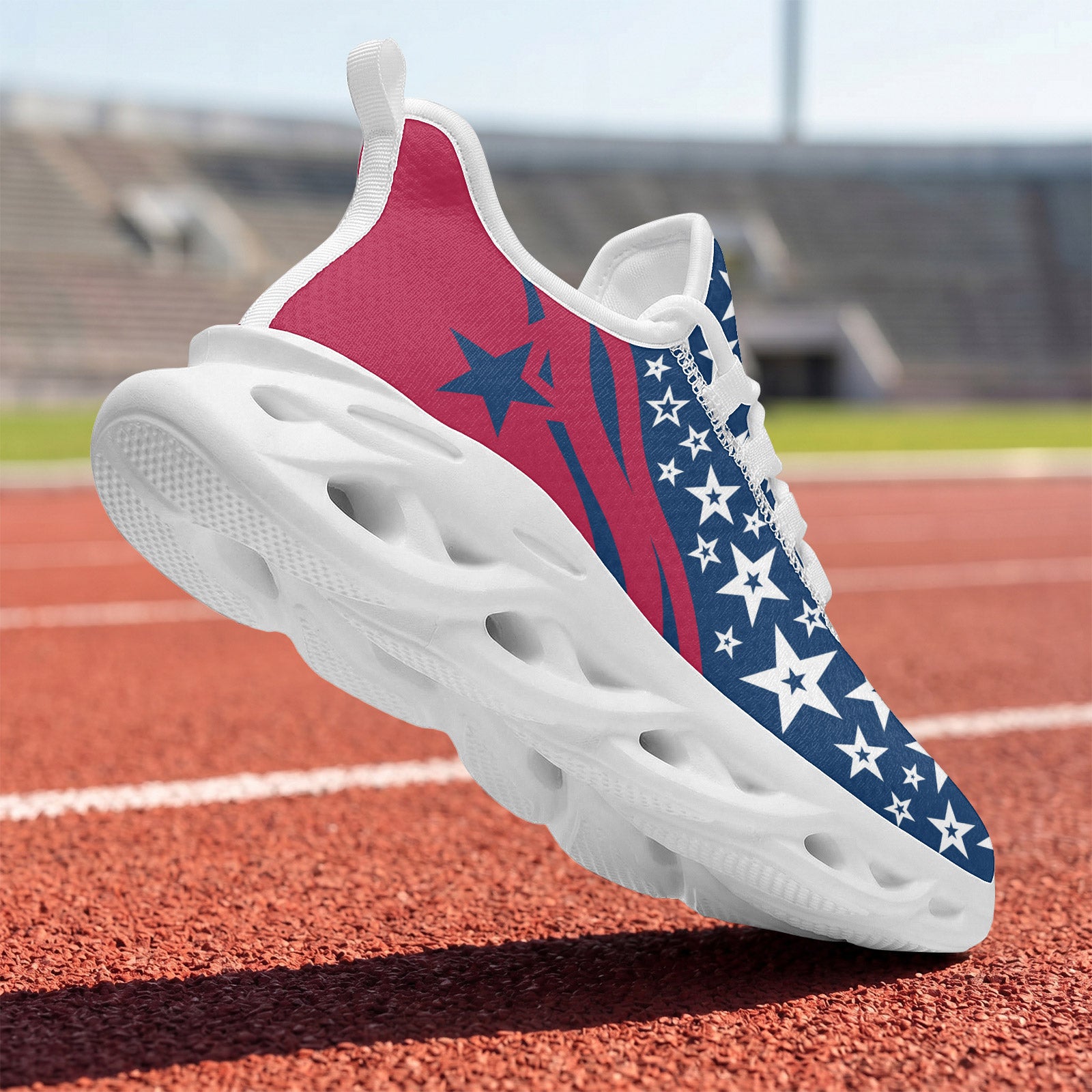 Custom United States 2026 World Cup Sneakers DIY Country Flag Running Shoes Lightweight Sport Shoes Gift for Football Fans Personalized Team Name and Logo FN003-F009144-1