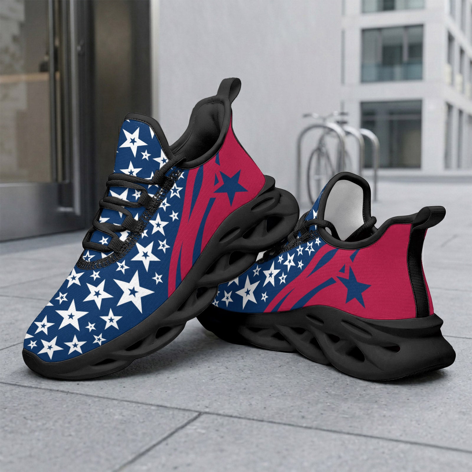 Custom United States 2026 World Cup Sneakers DIY Country Flag Running Shoes Lightweight Sport Shoes Gift for Football Fans Personalized Team Name and Logo FN003-F009144-1