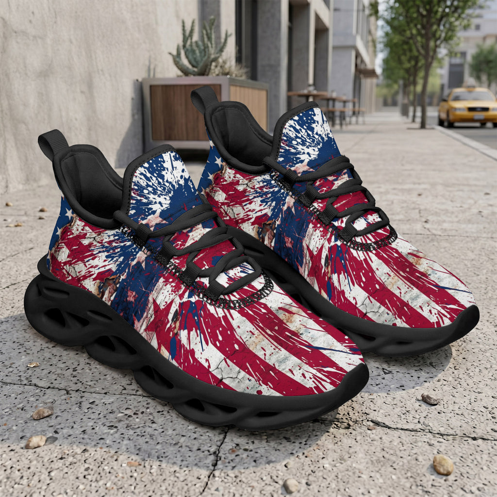 Custom United States 2026 World Cup Sneakers DIY Country Flag Running Shoes Lightweight Sport Shoes Gift for Football Fans Personalized Team Name and Logo FN003-F009144-2