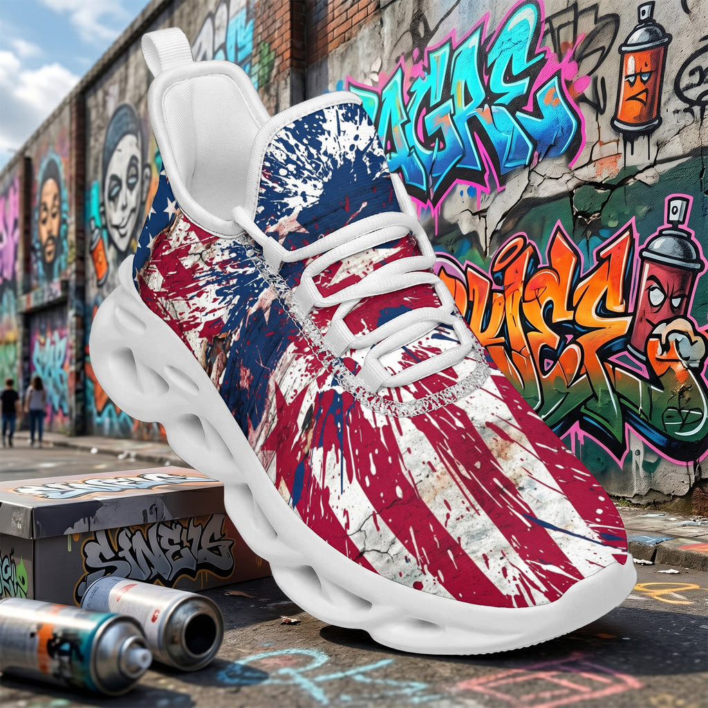 Custom United States 2026 World Cup Sneakers DIY Country Flag Running Shoes Lightweight Sport Shoes Gift for Football Fans Personalized Team Name and Logo FN003-F009144-2