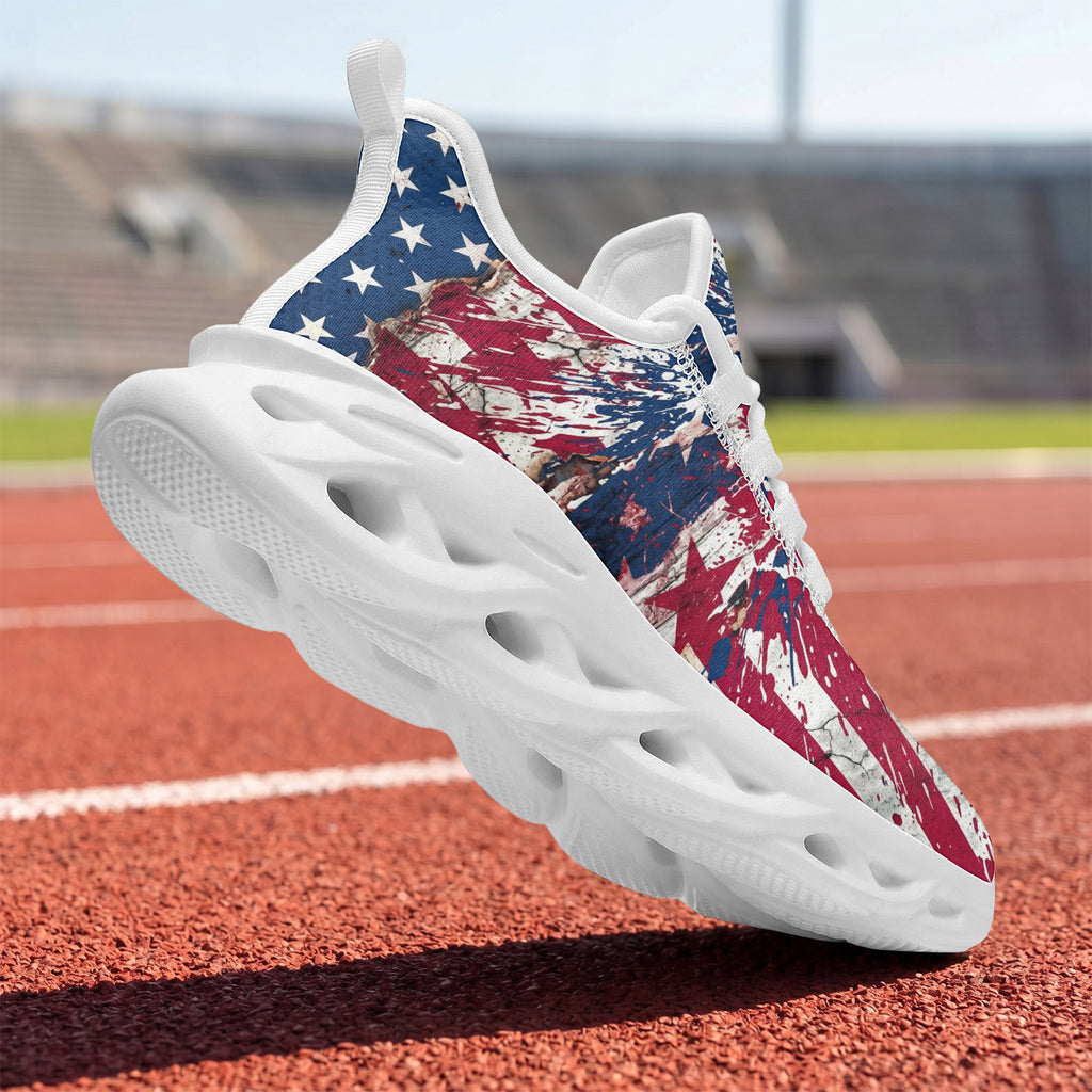 Custom United States 2026 World Cup Sneakers DIY Country Flag Running Shoes Lightweight Sport Shoes Gift for Football Fans Personalized Team Name and Logo FN003-F009144-2