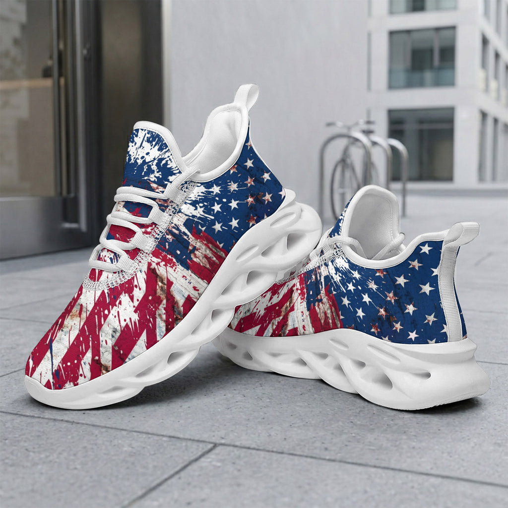 Custom United States 2026 World Cup Sneakers DIY Country Flag Running Shoes Lightweight Sport Shoes Gift for Football Fans Personalized Team Name and Logo FN003-F009144-2