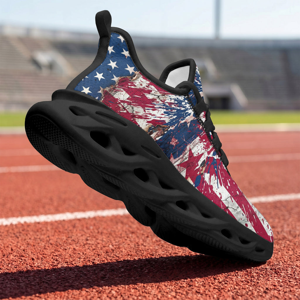Custom United States 2026 World Cup Sneakers DIY Country Flag Running Shoes Lightweight Sport Shoes Gift for Football Fans Personalized Team Name and Logo FN003-F009144-2