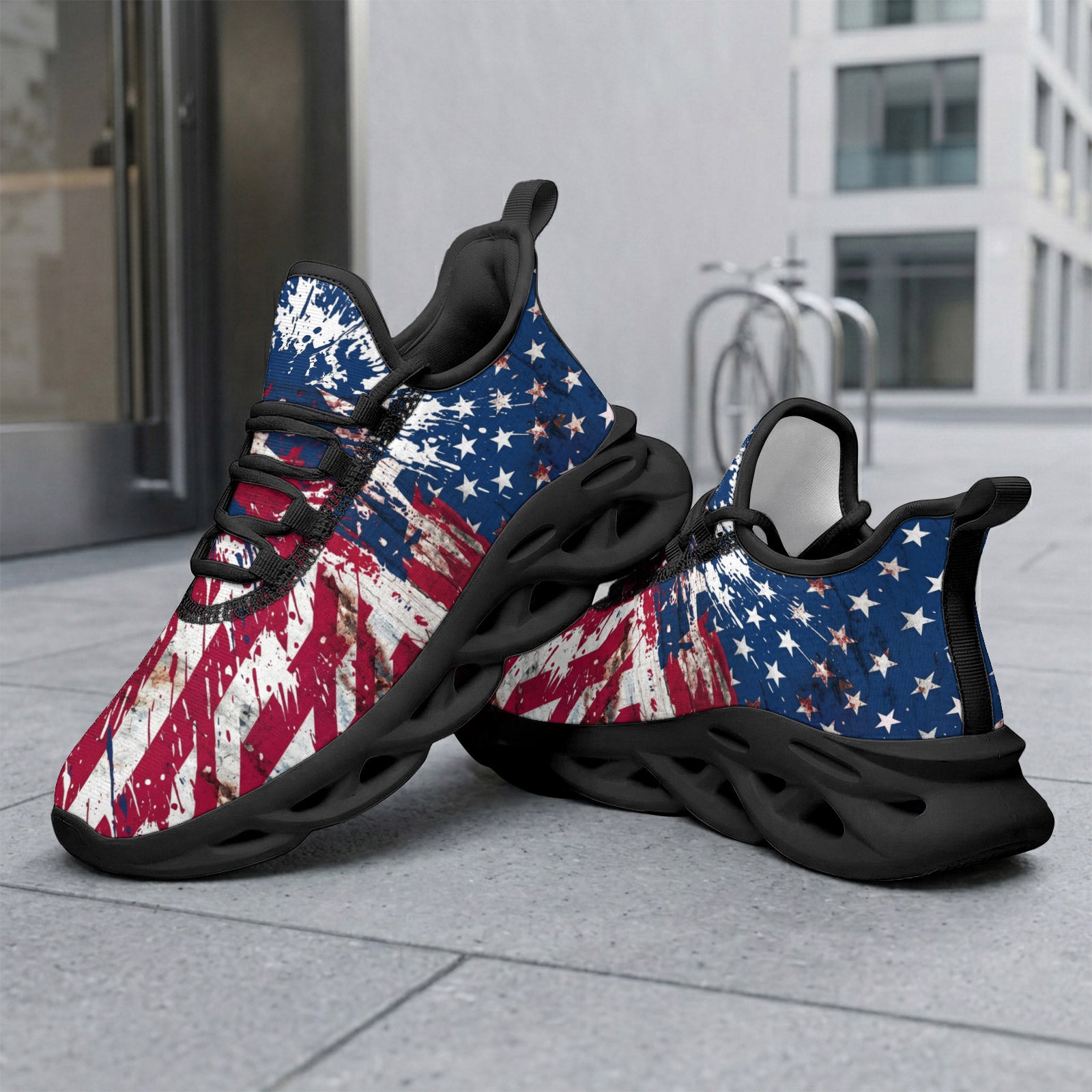 Custom United States 2026 World Cup Sneakers DIY Country Flag Running Shoes Lightweight Sport Shoes Gift for Football Fans Personalized Team Name and Logo FN003-F009144-2