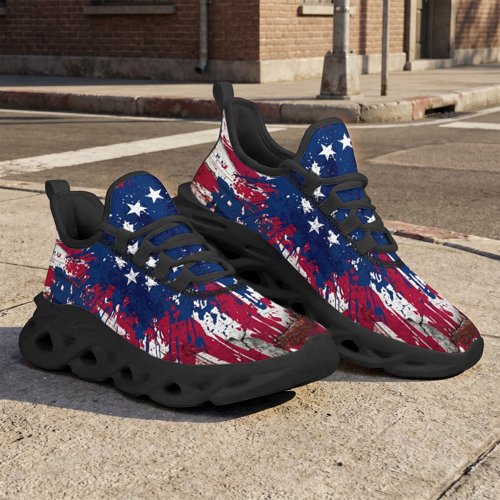 Custom United States 2026 World Cup Sneakers DIY Country Flag Running Shoes Lightweight Sport Shoes Gift for Football Fans Personalized Team Name and Logo FN003-F009144-3