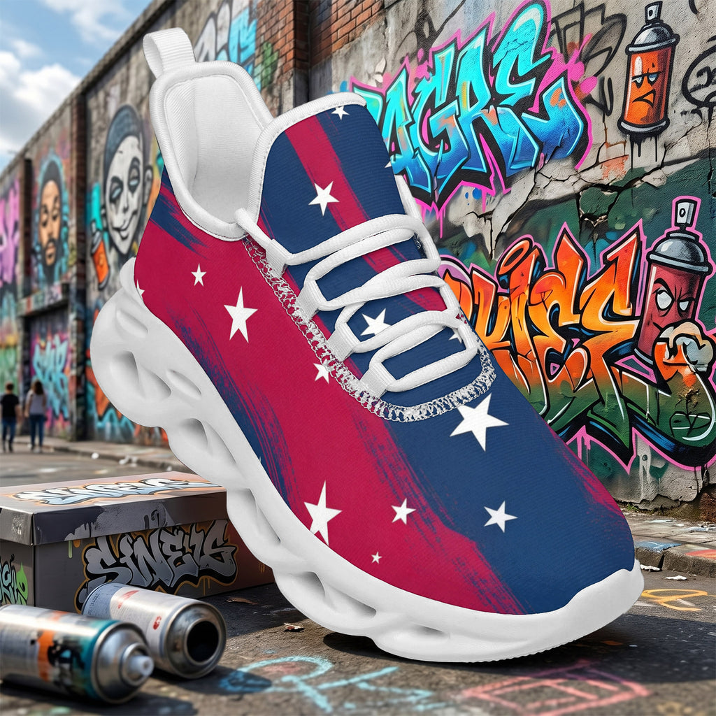 Custom United States 2026 World Cup Sneakers DIY Country Flag Running Shoes Lightweight Sport Shoes Gift for Football Fans Personalized Team Name and Logo FN003-F009144-4