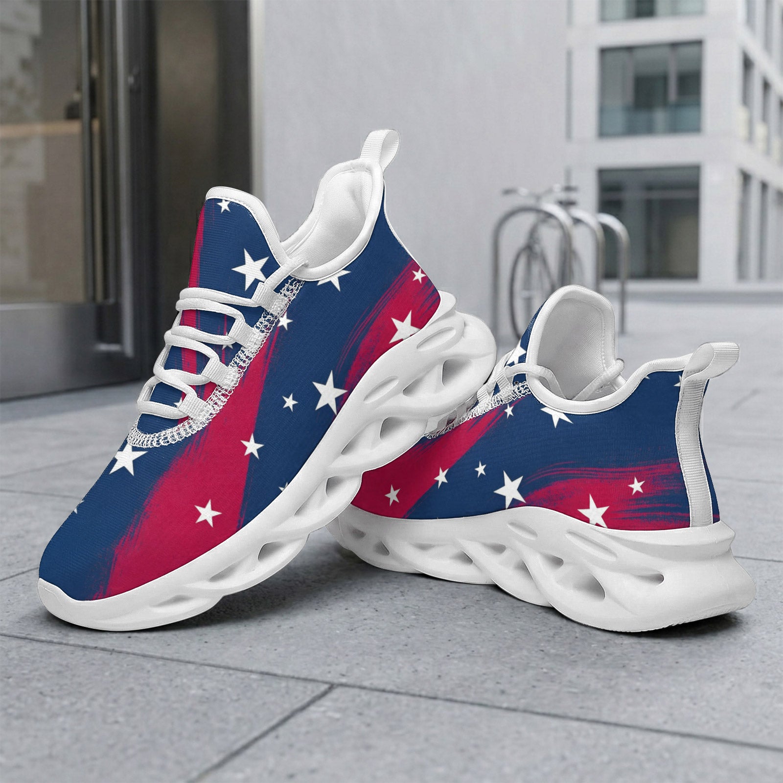 Custom United States 2026 World Cup Sneakers DIY Country Flag Running Shoes Lightweight Sport Shoes Gift for Football Fans Personalized Team Name and Logo FN003-F009144-4