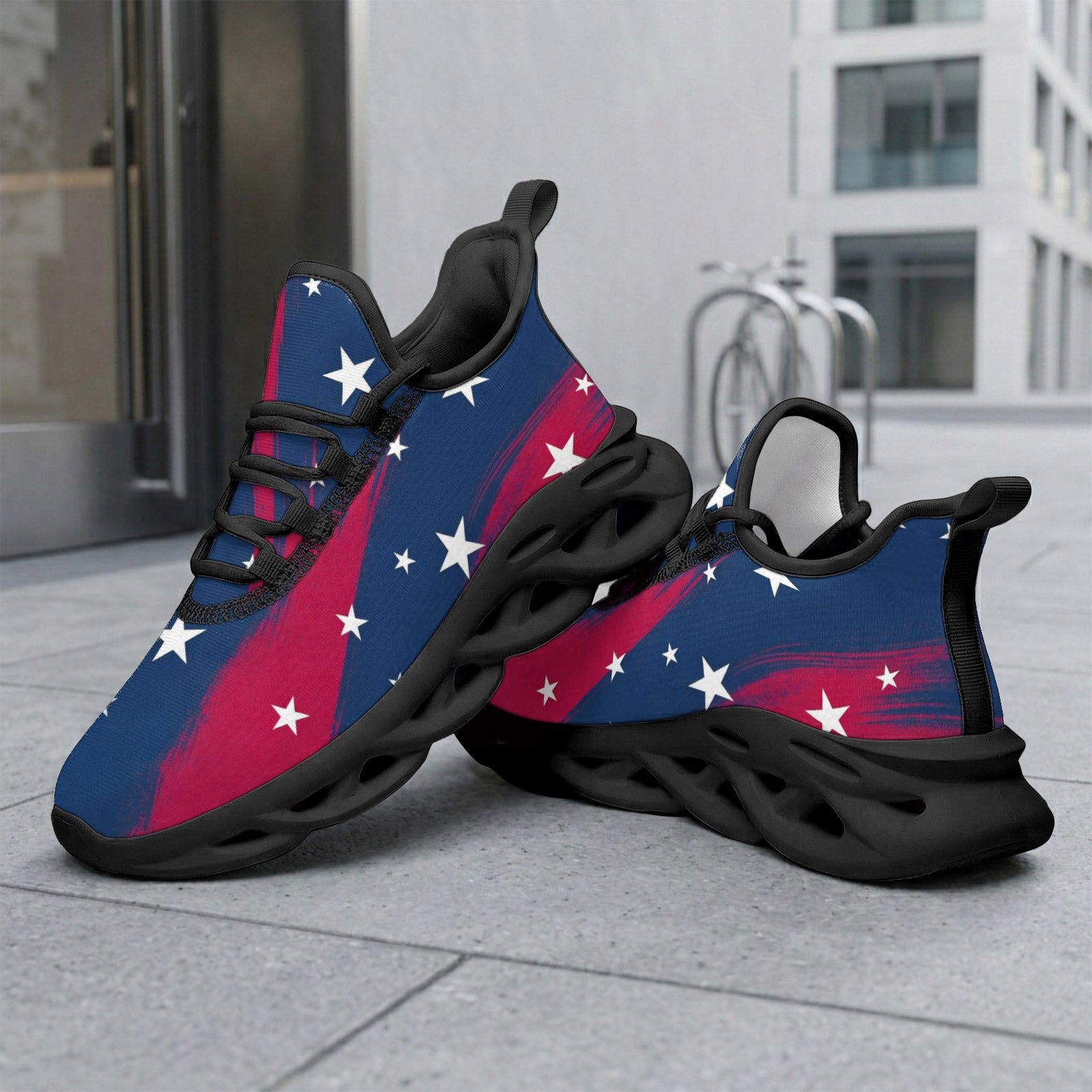 Custom United States 2026 World Cup Sneakers DIY Country Flag Running Shoes Lightweight Sport Shoes Gift for Football Fans Personalized Team Name and Logo FN003-F009144-4
