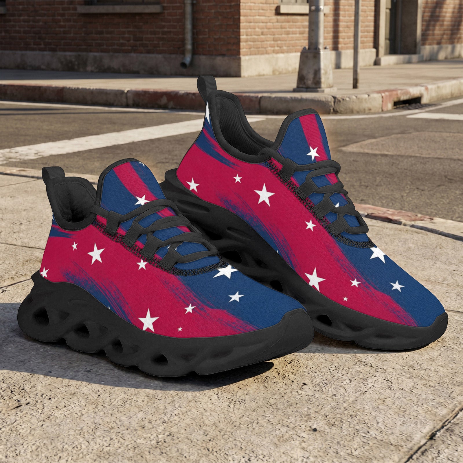 Custom United States 2026 World Cup Sneakers DIY Country Flag Running Shoes Lightweight Sport Shoes Gift for Football Fans Personalized Team Name and Logo FN003-F009144-4