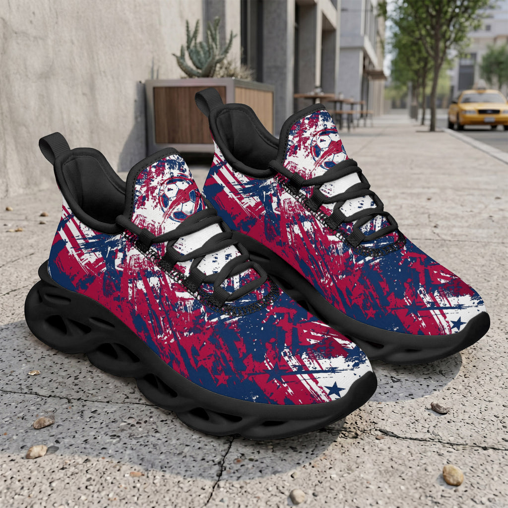 Custom United States 2026 World Cup Sneakers DIY Country Flag Running Shoes Lightweight Sport Shoes Gift for Football Fans Personalized Team Name and Logo FN003-F009144-5