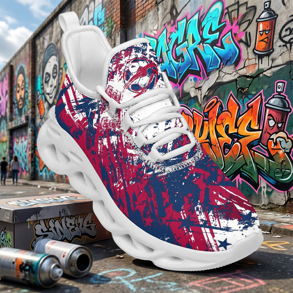 Custom United States 2026 World Cup Sneakers DIY Country Flag Running Shoes Lightweight Sport Shoes Gift for Football Fans Personalized Team Name and Logo FN003-F009144-5