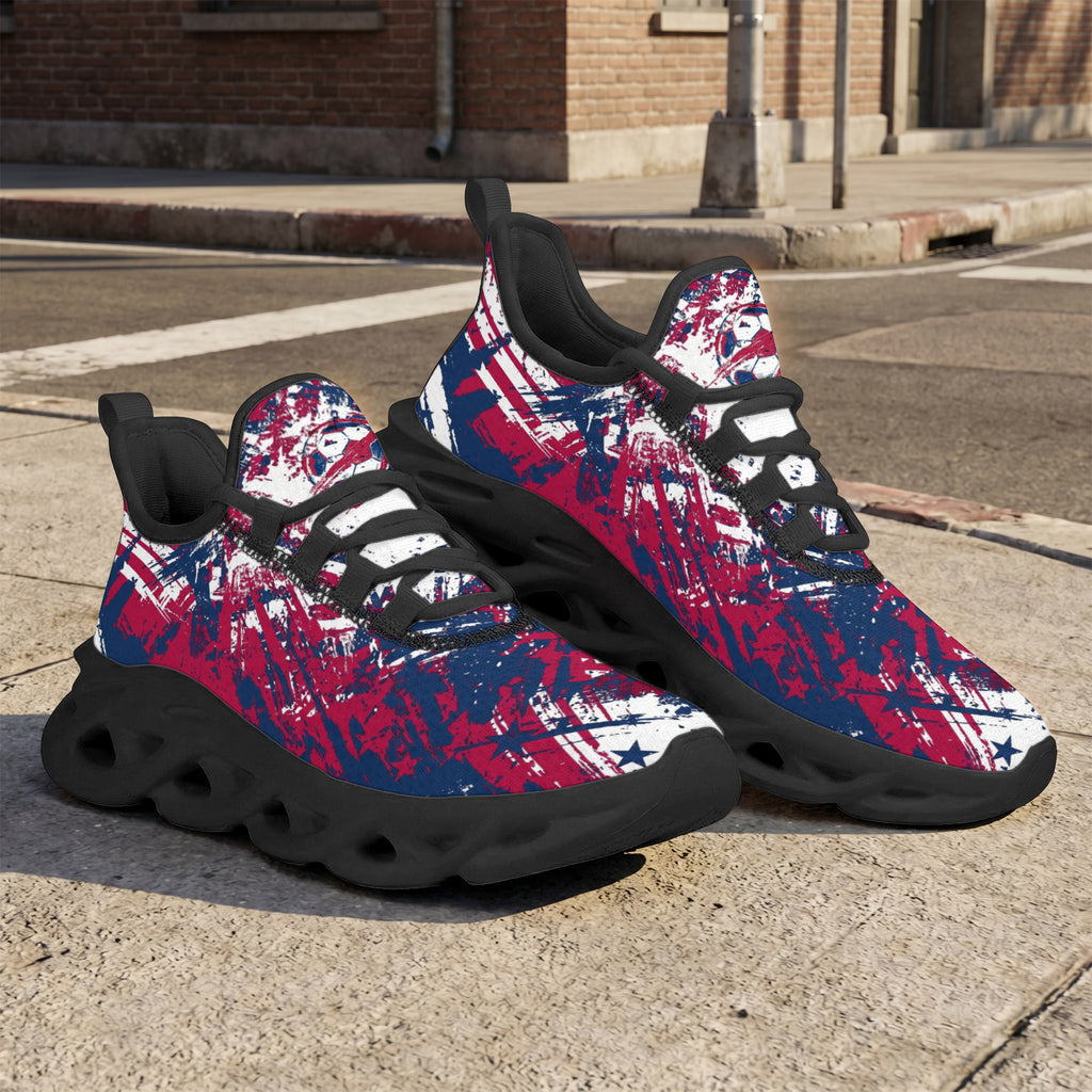 Custom United States 2026 World Cup Sneakers DIY Country Flag Running Shoes Lightweight Sport Shoes Gift for Football Fans Personalized Team Name and Logo FN003-F009144-5