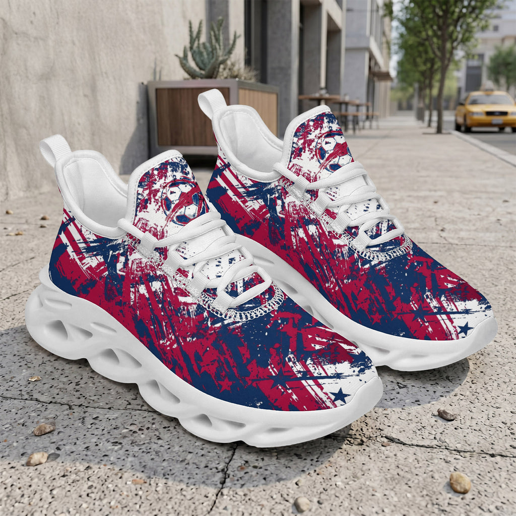 Custom United States 2026 World Cup Sneakers DIY Country Flag Running Shoes Lightweight Sport Shoes Gift for Football Fans Personalized Team Name and Logo FN003-F009144-5