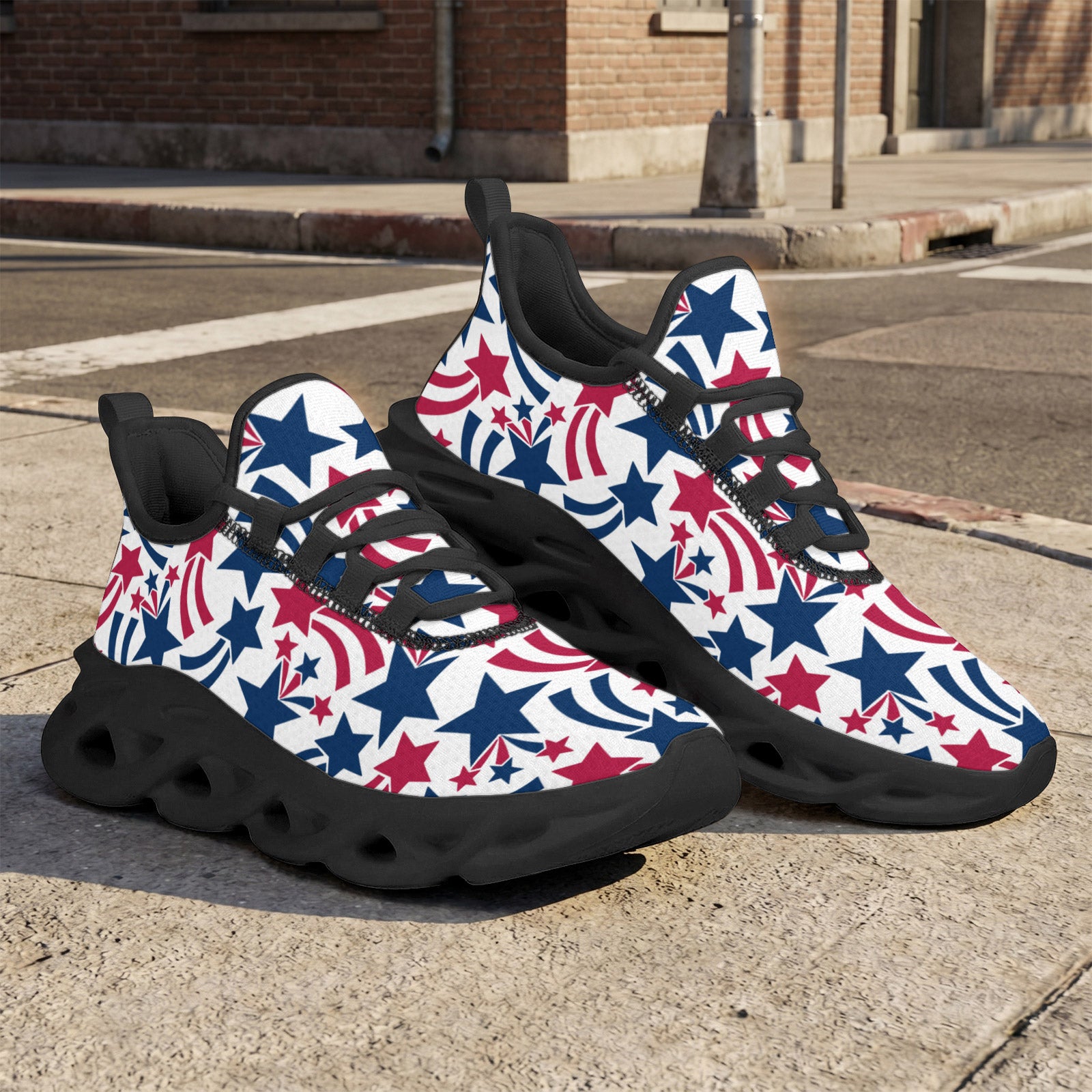 Custom United States 2026 World Cup Sneakers DIY Country Flag Running Shoes Lightweight Sport Shoes Gift for Football Fans Personalized Team Name and Logo FN003-F009144-6