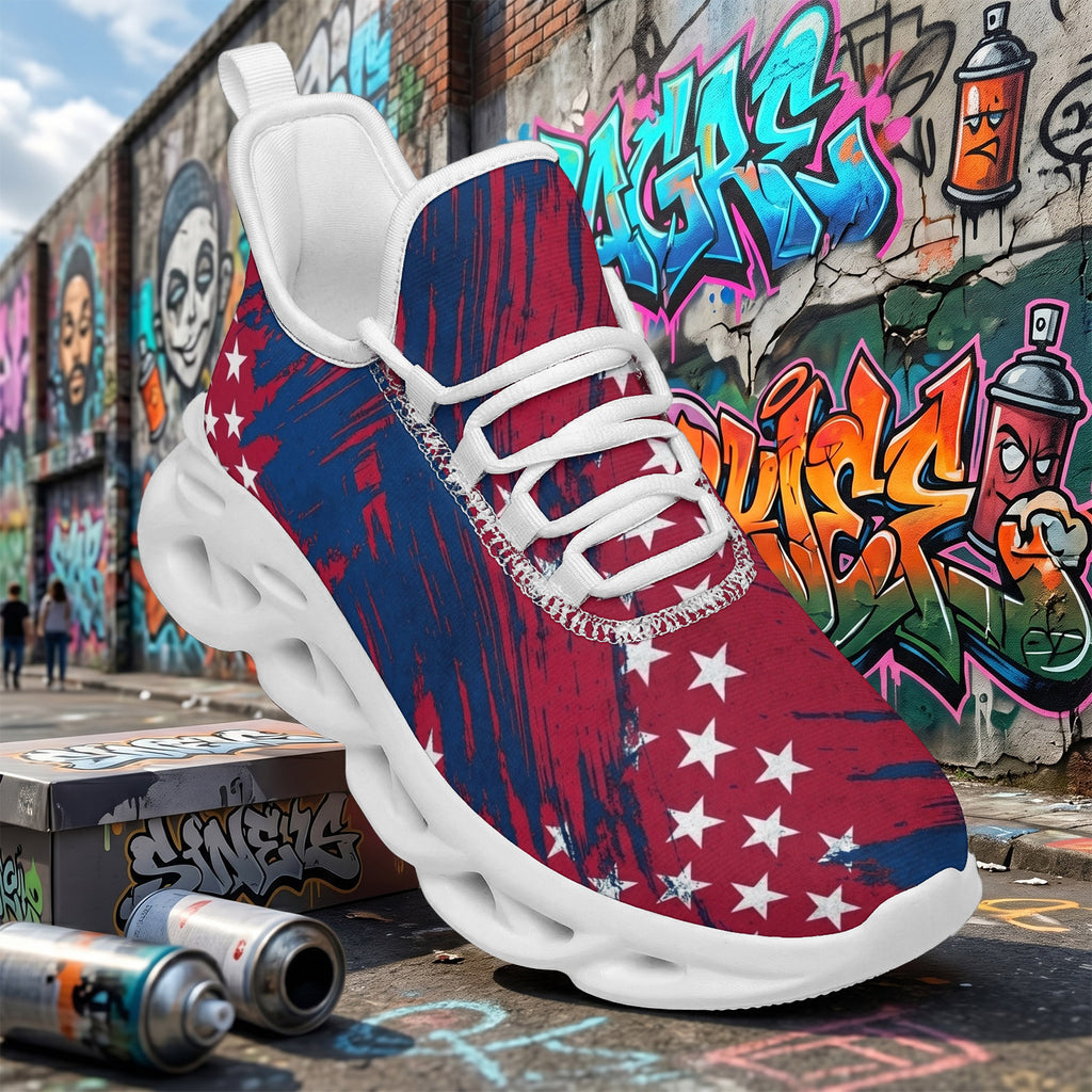 Custom United States 2026 World Cup Sneakers DIY Country Flag Running Shoes Lightweight Sport Shoes Gift for Football Fans Personalized Team Name and Logo FN003-F009144-7