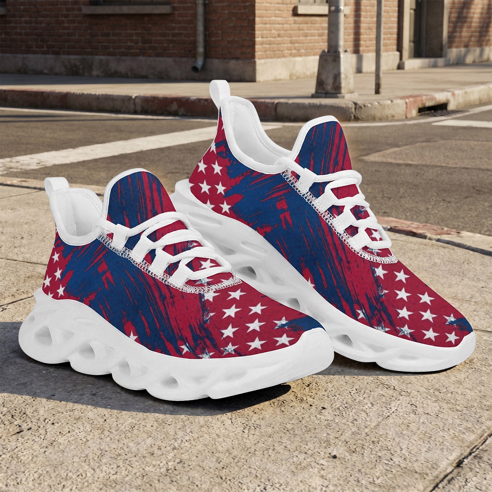 Custom United States 2026 World Cup Sneakers DIY Country Flag Running Shoes Lightweight Sport Shoes Gift for Football Fans Personalized Team Name and Logo FN003-F009144-7