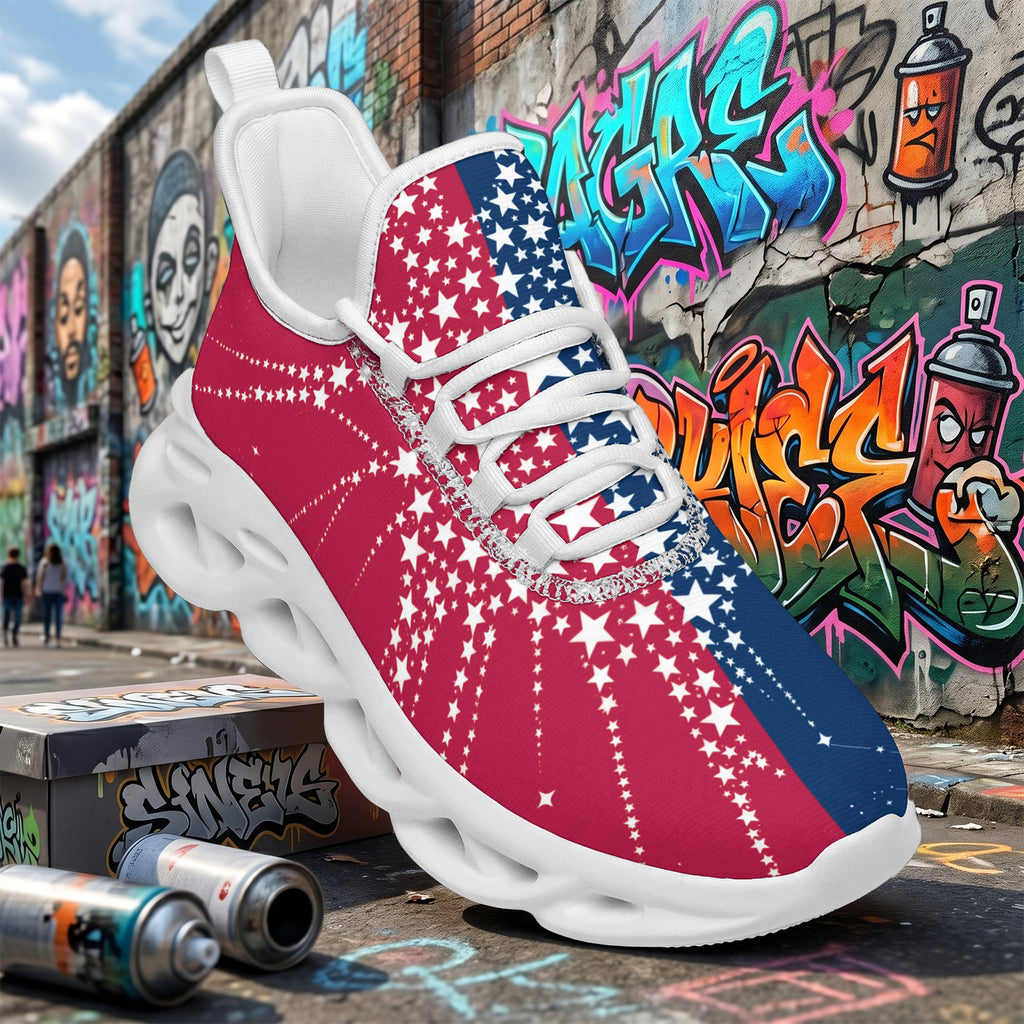 Custom United States 2026 World Cup Sneakers DIY Country Flag Running Shoes Lightweight Sport Shoes Gift for Football Fans Personalized Team Name and Logo FN003-F009144-8