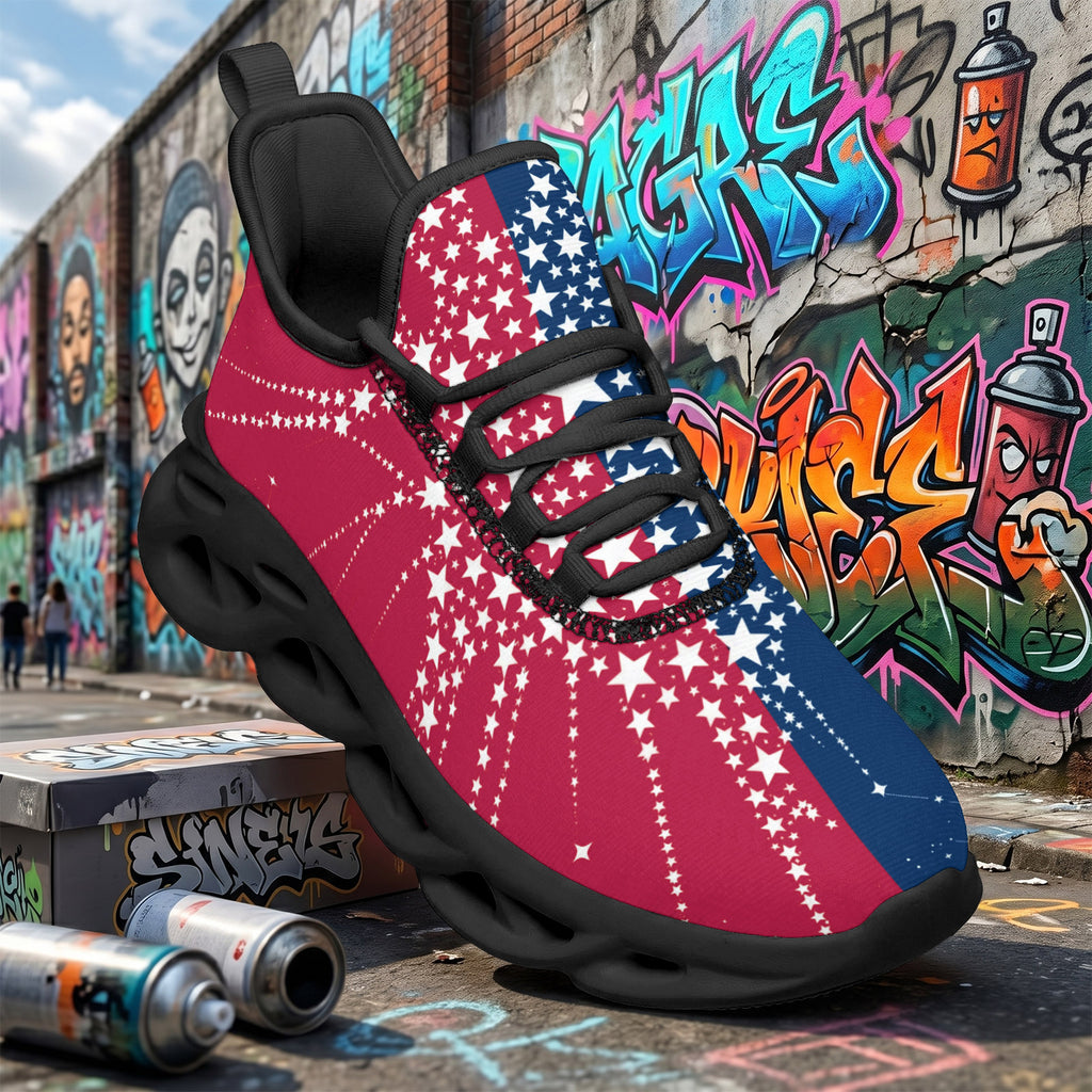 Custom United States 2026 World Cup Sneakers DIY Country Flag Running Shoes Lightweight Sport Shoes Gift for Football Fans Personalized Team Name and Logo FN003-F009144-8